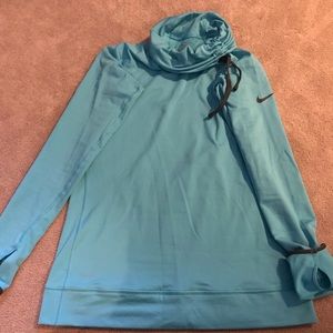 Women’s Nike Long Sleeve Dri Fit in Medium, Blue.
